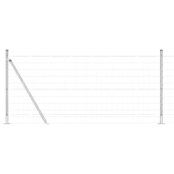vidaXL Hegn med post S&oslash;lv 0,8 x 10 m St&aring;l