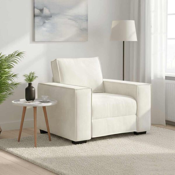 vidaXL sofastol 100x78x84 cm fl&oslash;jl cremefarvet