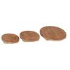 vidaXL Plante Stool 3 stk. Naturfarvet 29 x 29 x 3,5 cm Mahogni Tr&aelig;