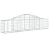 vidaXL buet gabionkurv 200x30x40/60 cm galvaniseret jern