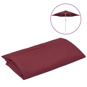 vidaXL udskiftningsdug til parasol 300 cm bordeauxfarvet
