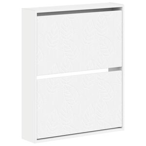 vidaXL V&aelig;gmonteret Skoskab DELFT 71 x 17 x 86 cm Konstrueret tr&aelig; Hvid