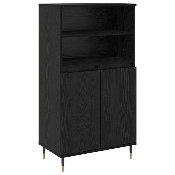 vidaXL Highboard Sort 60 x 36 x 110 cm Konstrueret tr&aelig;