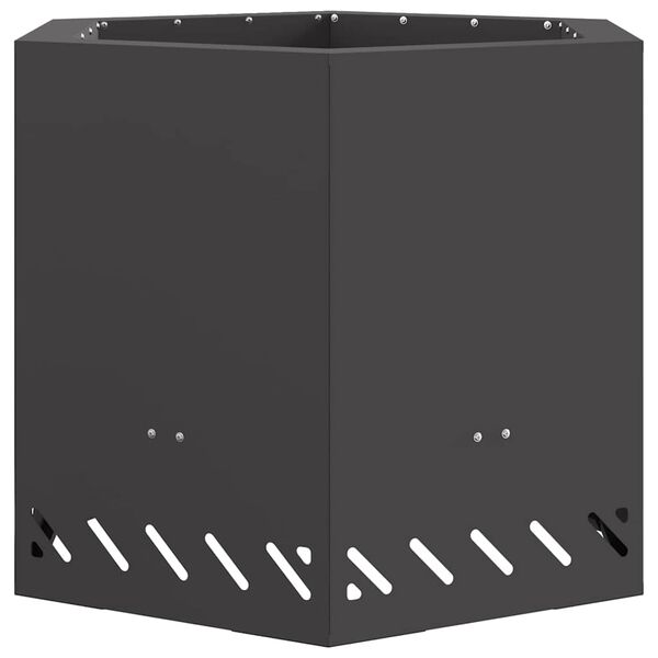 vidaXL R&oslash;gfri ildsted Sort 58 x 58 x 51 cm St&aring;l