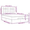 vidaXL osmannisk sengeramme med madras 140x200 cm stof cremefarvet