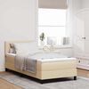 vidaXL Box spring seng med madras Creme 90 x 190 cm Stof