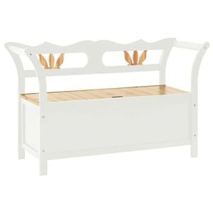 vidaXL b&aelig;nk 107x45x75,5 cm massivt fyrretr&aelig; hvid