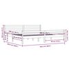 vidaXL sengeramme 200x200 cm massivt tr&aelig; hvid