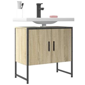 vidaXL underskab til h&aring;ndvask 60x33x60 cm konstrueret tr&aelig; sonoma-eg