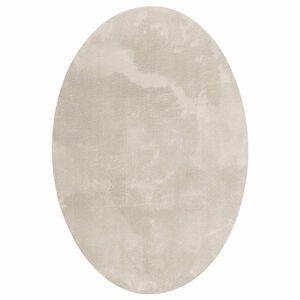 vidaXL Omr&aring;det&aelig;pper Oval HUARTE Beige 230 x 160 cm 100% polyester