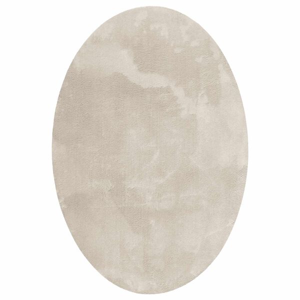 vidaXL Omr&aring;det&aelig;pper Oval HUARTE Beige 230 x 160 cm 100% polyester