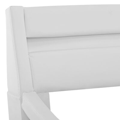 vidaXL sengestel med LED 90x200 cm kunstlæder hvid