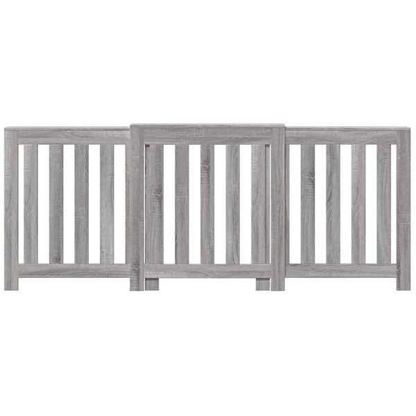 vidaXL radiatorskjuler 205x21,5x83,5 cm konstrueret tr&aelig; gr&aring; sonoma-eg