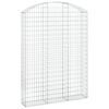 vidaXL buet gabionkurv 150x30x200/220 cm galvaniseret jern