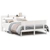 vidaXL sengeramme uden madras 150x200 cm massivt fyrretr&aelig; hvid