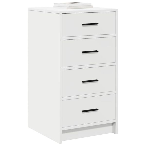 vidaXL Sideboard med skuffe Hvid 40 x 41 x 75 cm Konstrueret tr&aelig;
