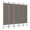 vidaXL 5-panels rumdeler 200x220 cm stof antracitgr&aring;