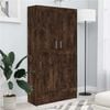vidaXL bogreol 82,5x30,5x150 cm konstrueret tr&aelig; r&oslash;get egetr&aelig;