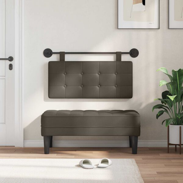 vidaXL H&aelig;ngende Hovedgavl V&aelig;gmonteret Faux l&aelig;der