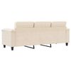 vidaXL 3-personers sofa 180 cm mikrofiberstof beige