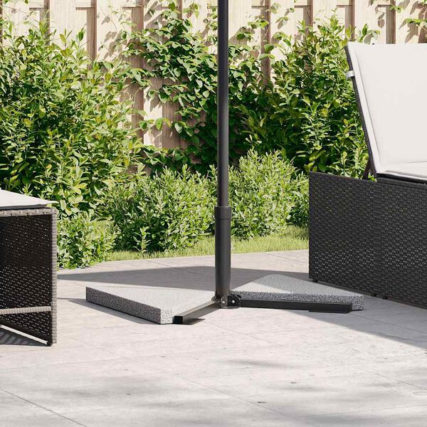 vidaXL paraplyvægtskiver 2 stk. grå granit trekantede 14 kg