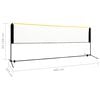 vidaXL justerbart badmintonnet 400x103x94-158 cm metal
