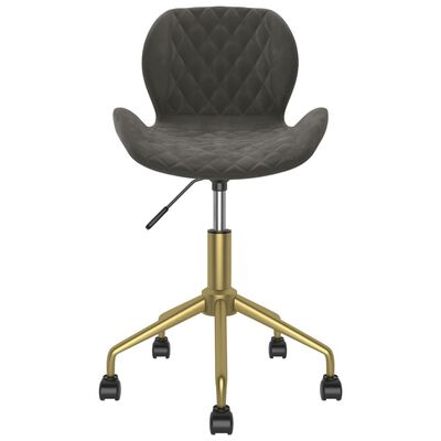 vidaXL drejelige spisebordsstole 4 stk. fløjl mørkegrå