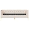 vidaXL daybed med madras og USB 90x200 cm stof cremefarvet