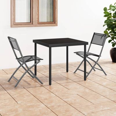 vidaXL udendørs spisebordsstol 3 dele stål