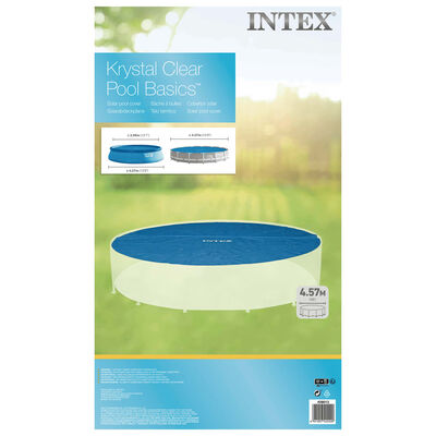 Intex solopvarmet poolovertræk 448 cm polyethylen blå