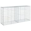 vidaXL gabionkurv med cover 200x50x100 cm galvaniseret jern