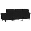 vidaXL 3-personers sofa 180 cm velour sort