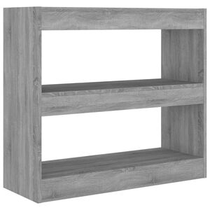 vidaXL bogreol/rumdeler 80x30x72 cm gr&aring; sonoma-eg
