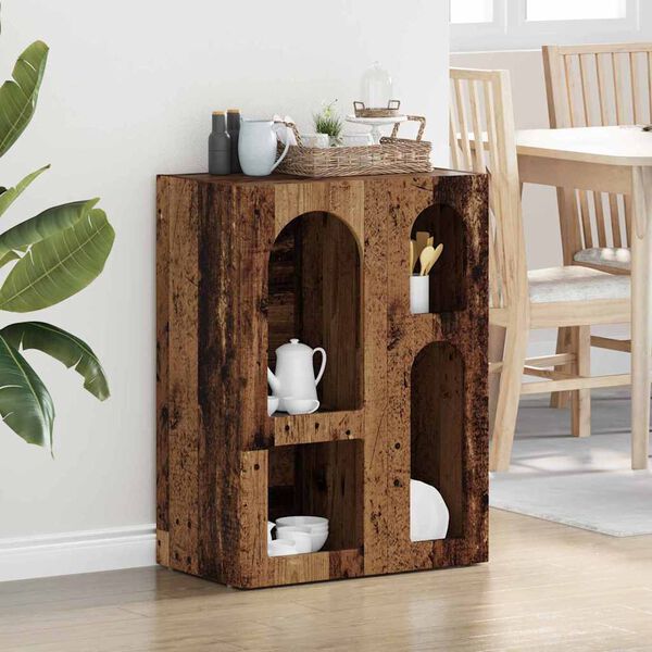 vidaXL Sideboard Gammelt tr&aelig; 59 x 35 x 80.5 cm Konstrueret tr&aelig;