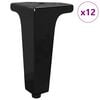 vidaXL M&oslash;belben 12 stk. Sort 54,1 x 54,1 x 100 mm Jern