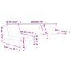 vidaXL L-formet sovesofa 255x140x70 cm stof sort