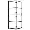 vidaXL foldbar bruseafsk&aelig;rmning 100x140 cm sikkerhedsglas sort