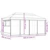 vidaXL Party Tent Brun 292 x 580 x 315 cm Oxford stof