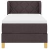 vidaXL Box spring seng med madras M&oslash;rk Brun 80 x 200 cm Stof