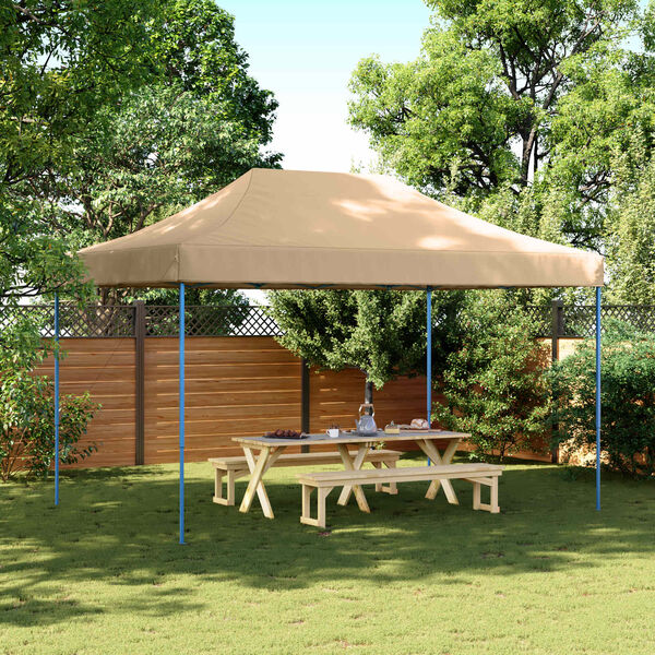vidaXL Party Tent Beige 292 x 440 x 315 cm Oxford stof