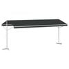 vidaXL Fritst&aring;ende markise 6 x 3 m Polyester Antracit