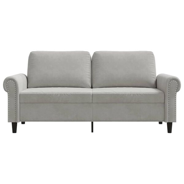 vidaXL 2-personers sofa 140 cm fl&oslash;jl lysegr&aring;
