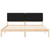 vidaXL Sengestel med Polstret Hovedgavl Sort 200 x 200 cm