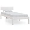 vidaXL sengestel 90x200 cm massivt fyrretr&aelig; hvid