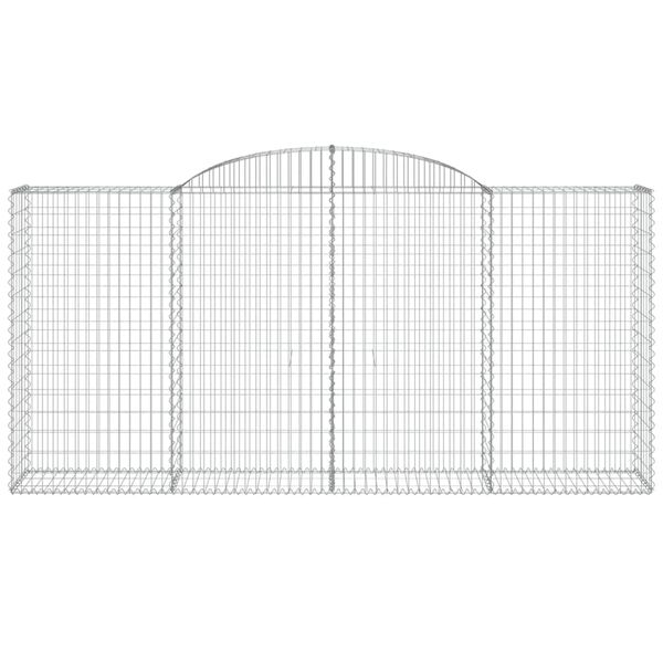 vidaXL buede gabionkurve 7 stk. 300x50x140/160 cm galvaniseret jern