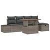 vidaXL Havesofa S&aelig;t 6 stk. Gr&aring; polyrattan