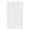 vidaXL Lace Gardin med gardiner Blomstret Hvid 140 x 150 cm Polyester