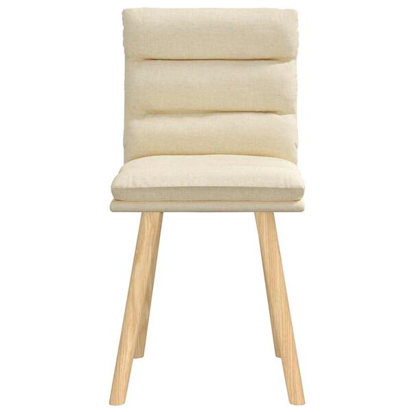 vidaXL spisebordsstole 2 stk. stof cremefarvet