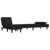 vidaXL L-formet sovesofa 255x140x70 cm velour sort
