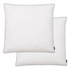vidaXL puder 2 stk. dun-/fjerfyld let 80x80 cm hvid
